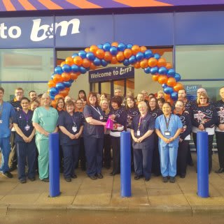Claire and the team from the Royal Gwent Hospital Baby Unit were B&M Newport's special VIP guests for the day. They received £250 worth of B&M vouchers as a thank you for opening the store.
