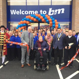B&M's new store in Skegness was opened by Mayor Councillor Danny Brookes.