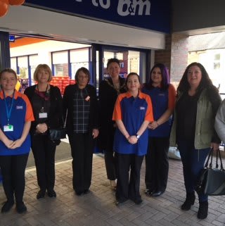 Representatives from charity The Birtley Hub were B&M's VIP guests for the day, taking part in the opening ceremony. They received £250 worth of B&M vouchers as a thank you for their hard work in the community.