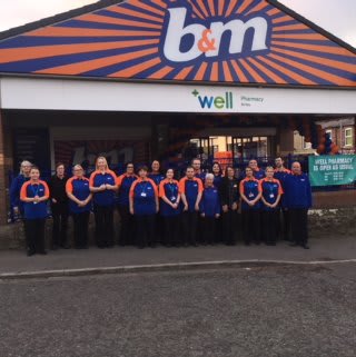 B&M Birtley's store team pose proudly outside their brand new store, located on Durham Road.