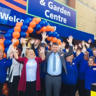 B&M Hitchin's store team celebrate the opening of their brand new store.