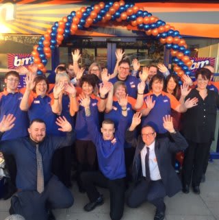 B&M's newest store team celebrate the opening of their Maryport store on Curzon Street.
