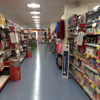 A first glimpse at the Christmas aisle in the new B&M Bacup store.