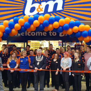 Local Cllr Michael Lyall was invited to cut the ribbon at B&M's latest store opening in Weston-super-Mare.