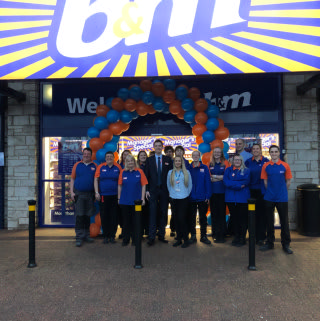 The store team at B&M's newest store in Kendal were delighted to open their doors for the first time.