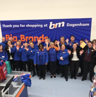 The store team at B&M Merrielands (Dagenham) can't wait to open their doors to their very first customers on opening day.