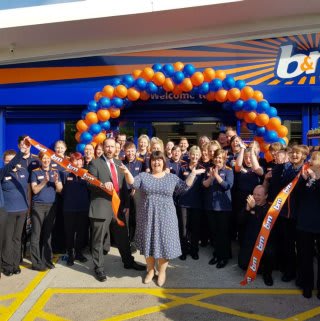 Representatives from the store's chosen charity, Dial-a-Ride, were B&M's VIP guests at the opening ceremony of its newest store in Lydney.