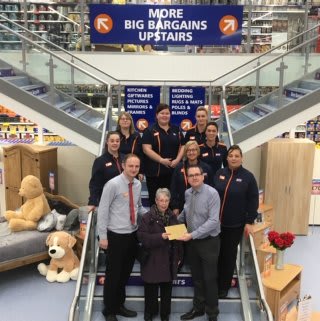 Store staff at B&M's new store in Bingley were delighted to welcome representatives from Yorkshire Rose Dyslexia, the store's chosen charity for opening day. The charity received £250 worth of B&M vouchers for taking part in B&M's special day.