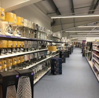 B&M's brand new store in Bingley stocks a charming range of home decor, including table lamps, light pendants and much more.