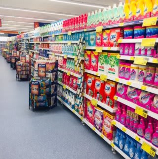 B&M's brand new store in Lurgan stocks a comprehensive range of the nation's biggest cleaning brands, from Daz and Ariel to Comfort and Fairy.