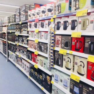 B&M's brand new store in Lurgan stocks a great range of electrical items for the home, including TVs, Bluetooth speakers, toasters, irons and much more.