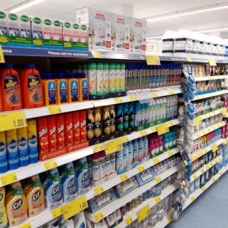 B&M's brand new store in Newmarket stocks a huge range of big brand cleaning essentials, from Daz and Ariel to Lenor and Febreze.