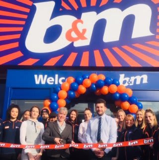 Store staff at B&M's new store in Huddersfield were delighted to welcome representatives from local charity Huddersfield Mission, who cut the ribbon on opening day. The charity received a donation of £250 worth of B&M vouchers for taking part in B&M's special day.