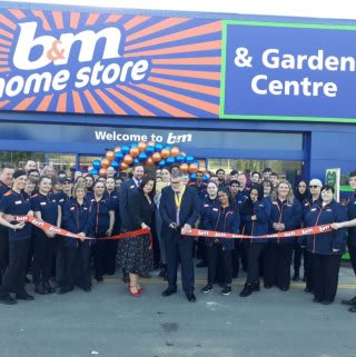 Store staff at B&M's new store in Goldington were delighted to welcome local charity Faces to their store opening. The charity received £250 worth of B&M vouchers for taking part in B&M's special day,