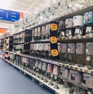 B&M's brand new store in Newcastle-upon-Tyne stocks a charming range of lighting.