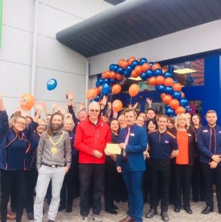 Store staff at B&M's new store in Chepstow were delighted to welcome local mayor, Councillor Tom Kirton and local charity SARA Rescue. The charity received £250 worth of B&M vouchers for taking part in B&M's special day, while Mayor Kirton cut the ribbon to officially open the store.
