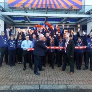 Store staff at B&M's new store in Bangor, County Down were delighted to welcome local mayor, Alderman Bill Keery who cut the ribbon to officially open the store. Representatives from the local branch of Marie Curie Cancer joined the mayor as special guests for the morning, receiving £250 in B&M vouchers as a thank you for their hard work in the community.