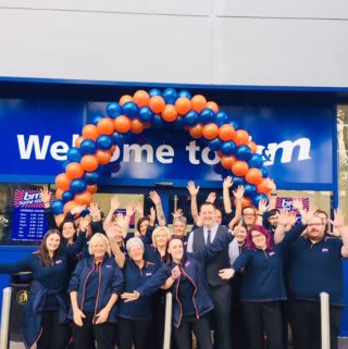The store team at B&M's newest store in Brislington pose in front of their wonderful new Home Store, located on Brislington Retail Park.