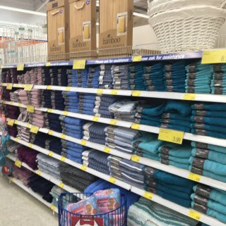 Textiles, including bathmats and bathroom towels, are ready for B&M Featherstone's first customers.