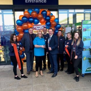 Store staff at B&M's new store in Shiremoor were delighted to welcome local mayor, Norma Redfearn and local charity Pathways4all. The charity received £250 worth of B&M vouchers for taking part in B&M's special day, while Mayor Redfearn cut the ribbon to officially open the store.