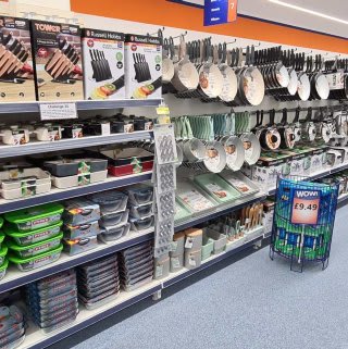 B&M's brand new store in Lisburn stocks an extensive range of kitchen essentials, from cookware and utensils to placemats, dinnerware and glassware.