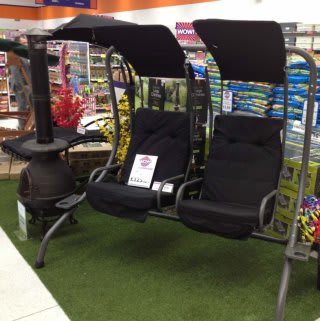 A glimpse of the garden furniture on offer in B&M Welshpool