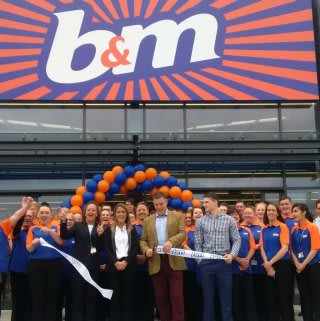 B&M Armley being formally opened by local charity, Simon on the Street.