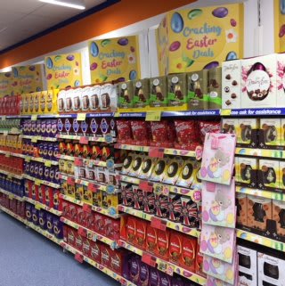 B&M's new store on London Road, Lowestoft has a hopping mad Easter section, full of Easter Eggs and other chocolate and confectionery.