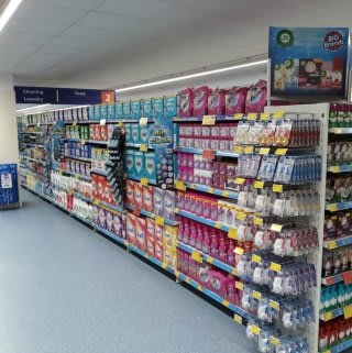 Browse B&M's cleaning range at its new store in Bishop's Stortford.