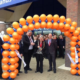 B&M Stores Aberystwyth store opening.