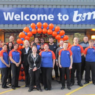 B&M Dewsbury store opening. Group shot.