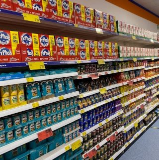 B&M's brand new store in Havant stocks a huge selection of everyday groceries, including biscuits, tinned goods and food cupboard essentials.