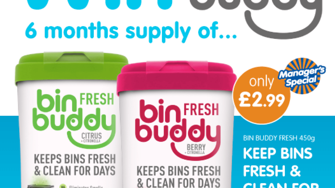 WINNER ANNOUNCEMENT ONE Chance to WIN a SIX Months Supply of Bin Buddy!