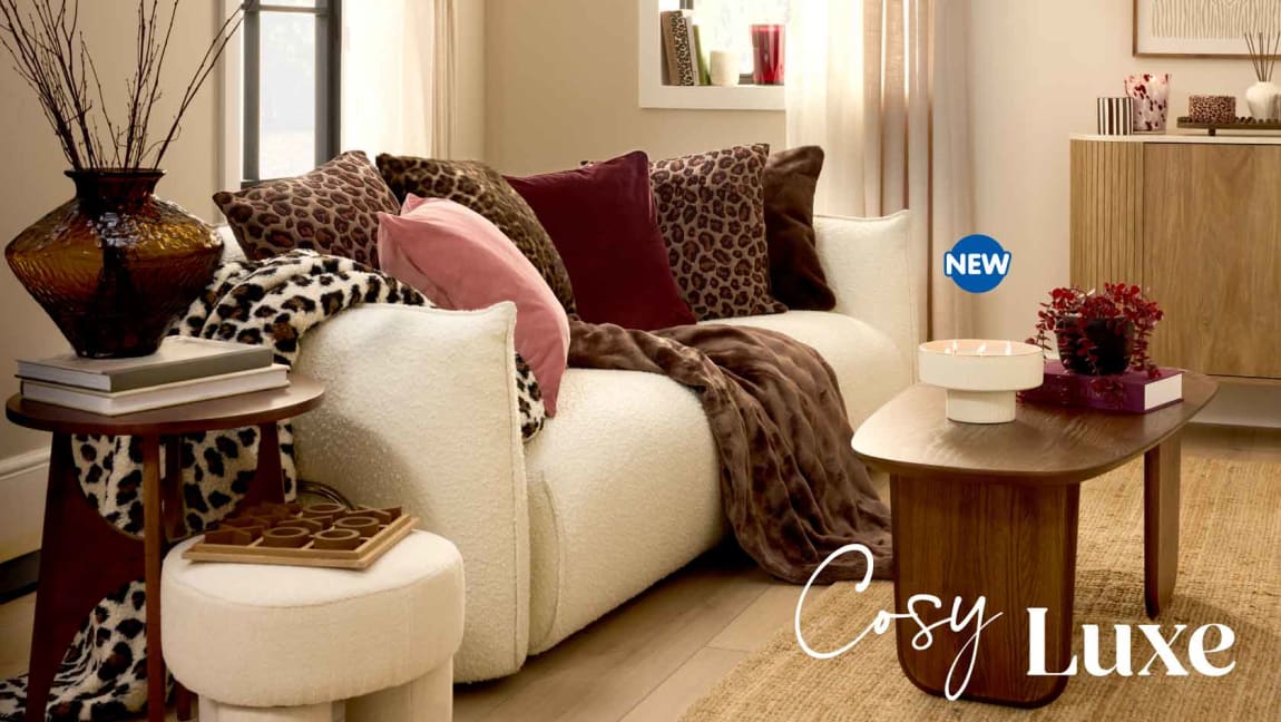 New Cosy Luxe trend at B&M.