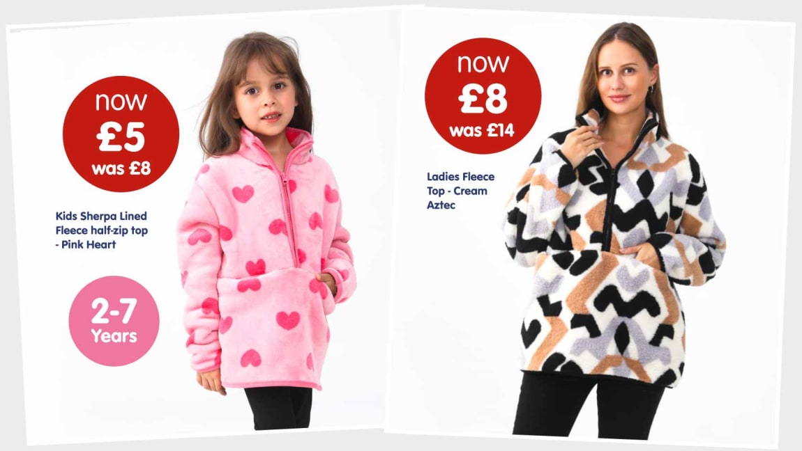 Fleece Reductions at B&M.