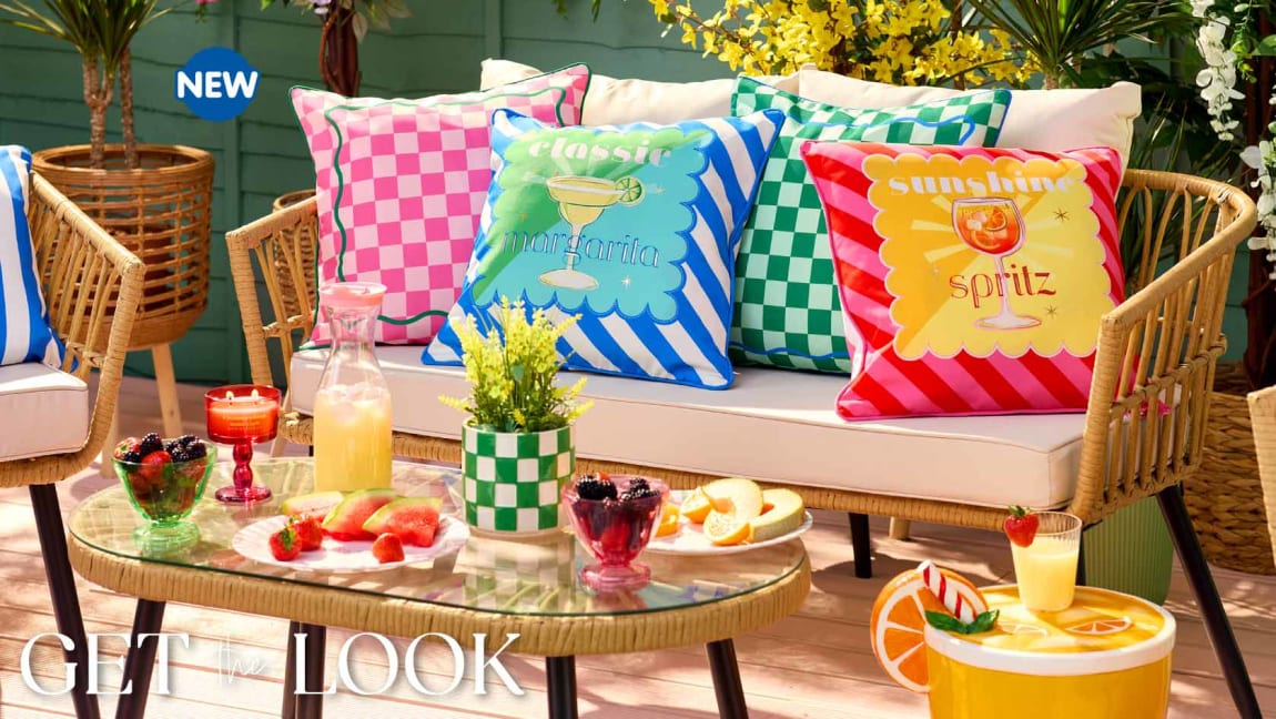 New Garden Cushions at B&M.