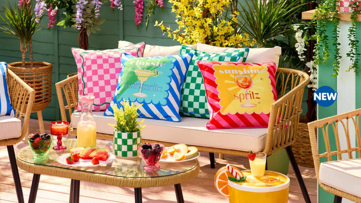 New Garden Cushions at B&M.