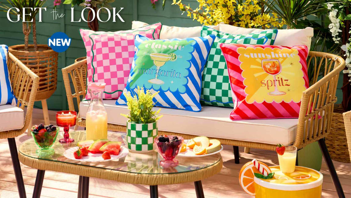 New Garden Cushions at B&M.