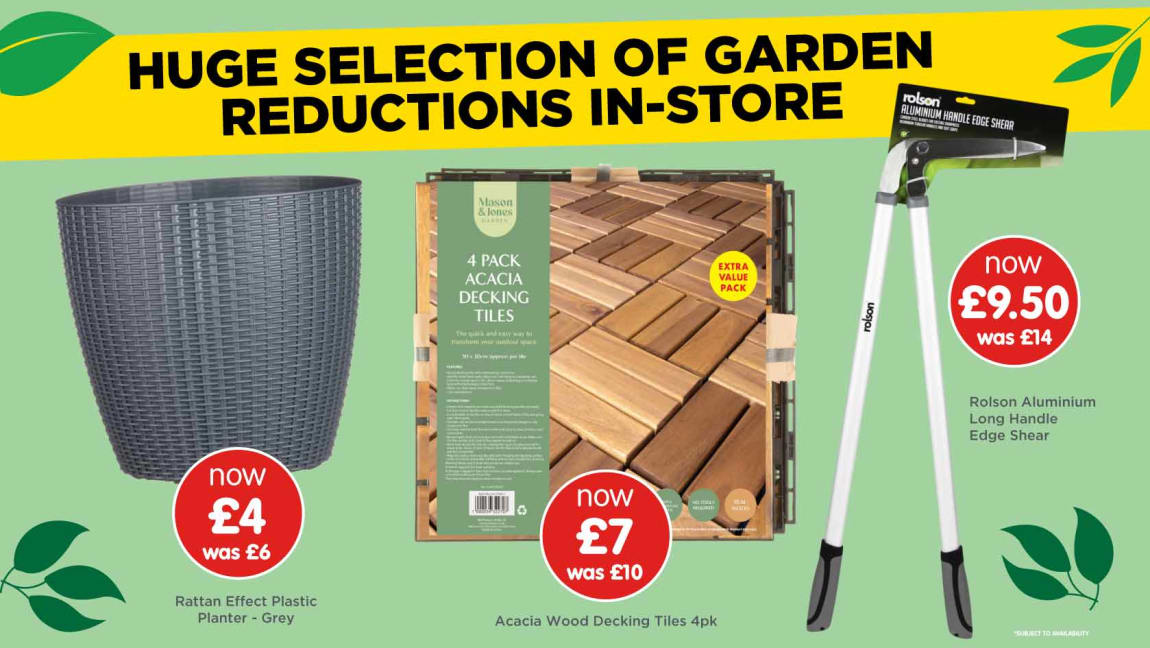 Huge selection of garden reductions at B&M.