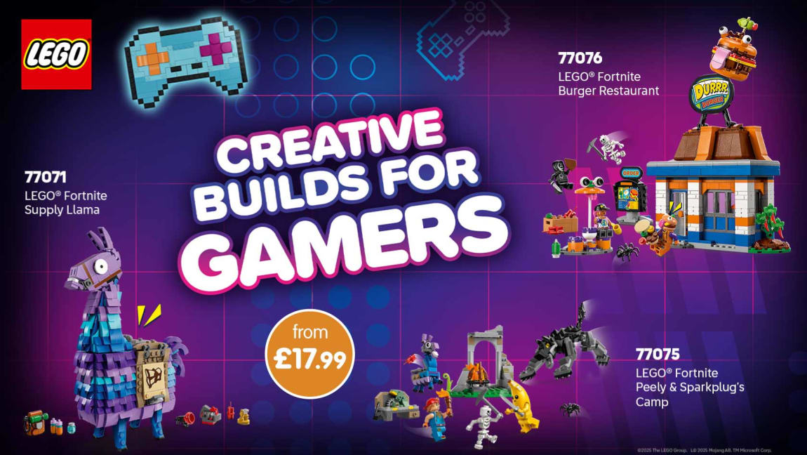 LEGO Gaming at B&M. Cat banner.