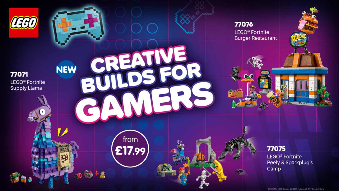 LEGO Gaming at B&M. Cat banner.