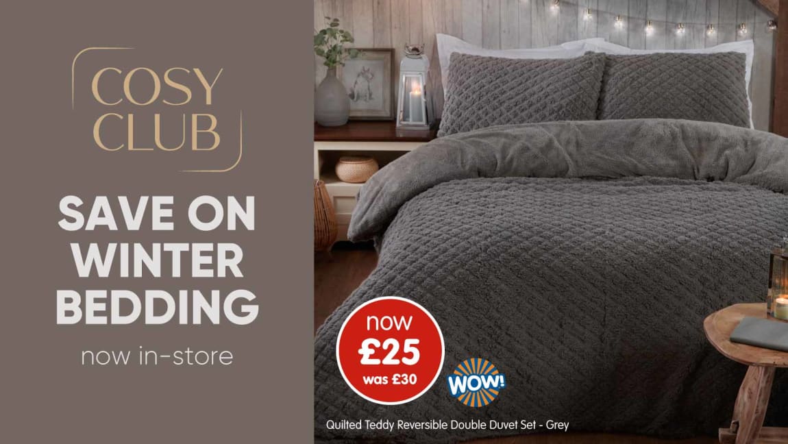 Save on Winter bedding at B&M.