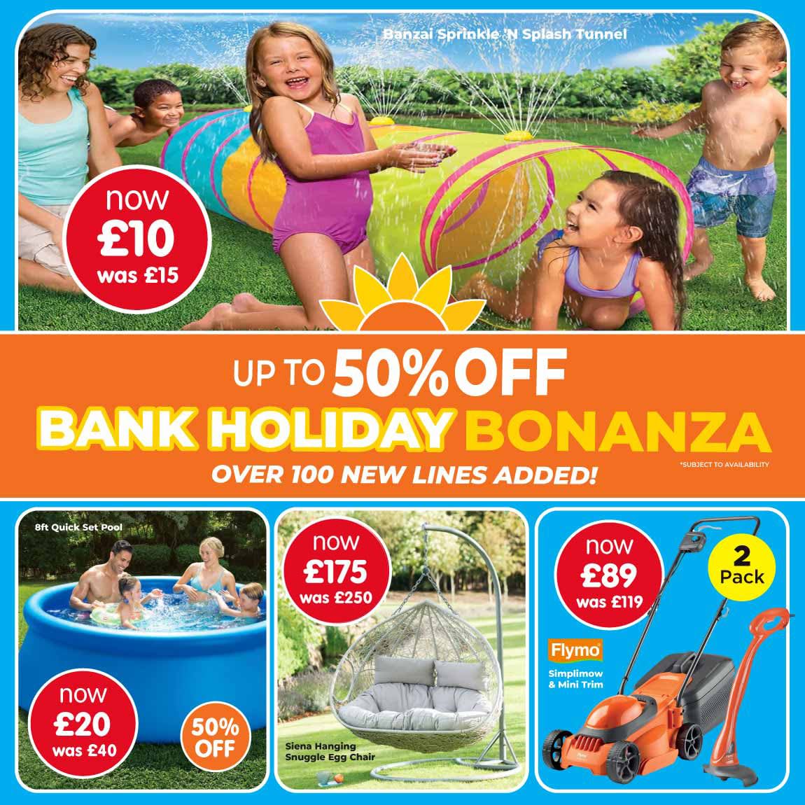 B&M Bank Holiday Bonanza Deals.