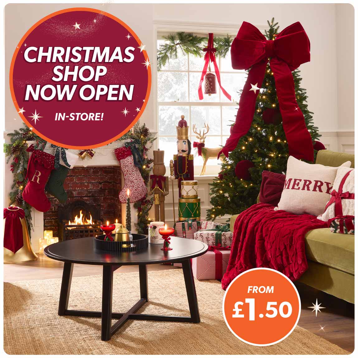B&M Christmas Shop Now Open.