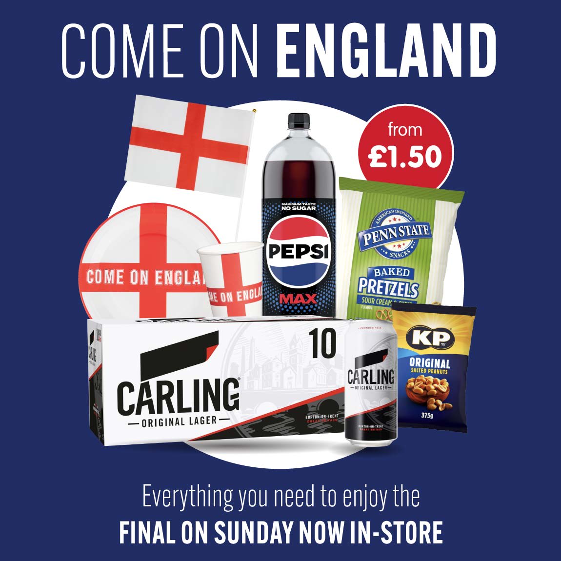 Save on drinks and snacks plus Euro 24 flags at B&M.