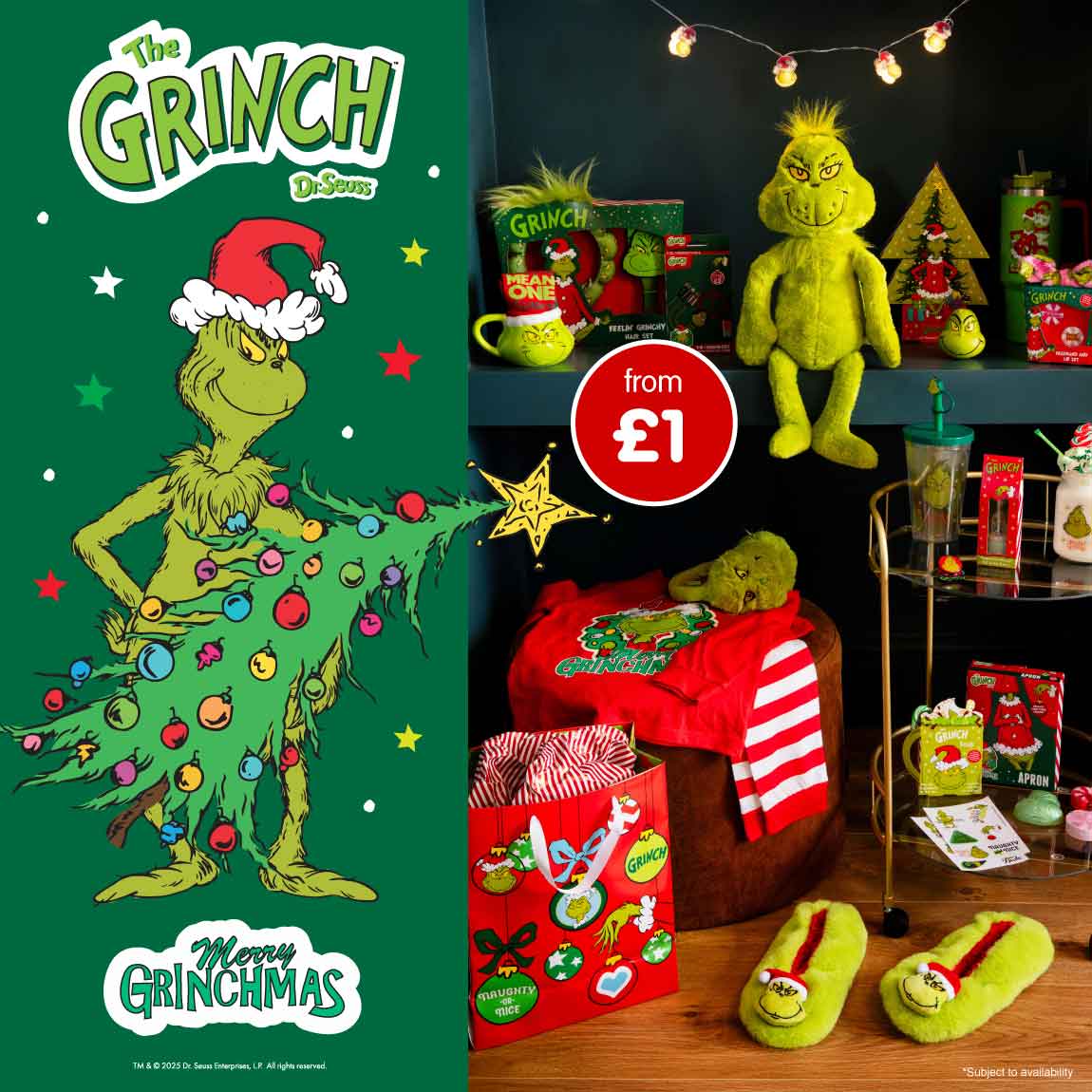 The Grinch at B&M. Home banner.