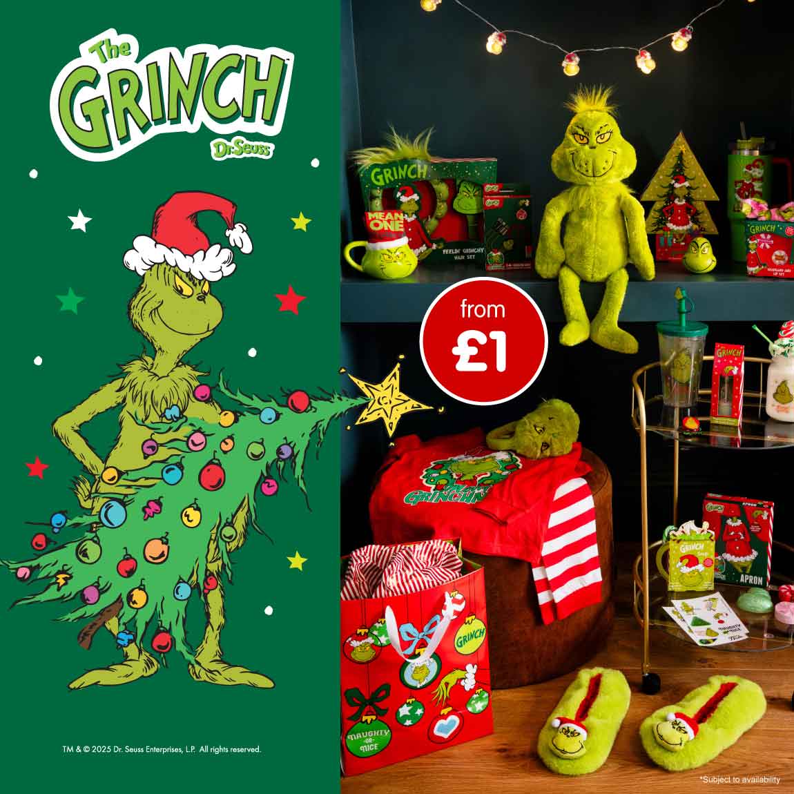 The Grinch at B&M. Home banner.