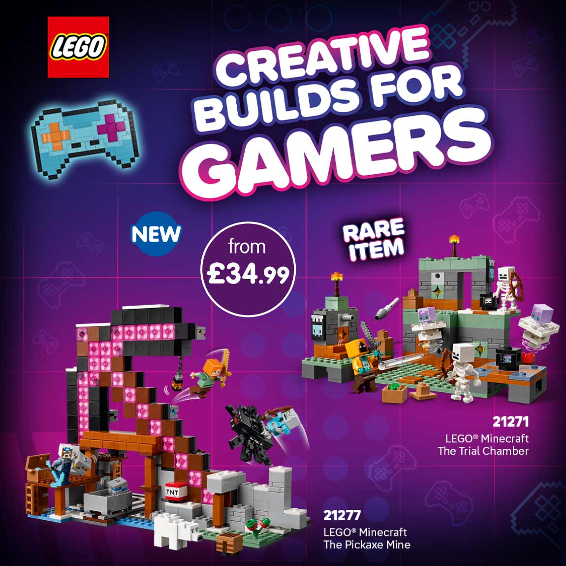 LEGO Gaming at B&M. Home banner.