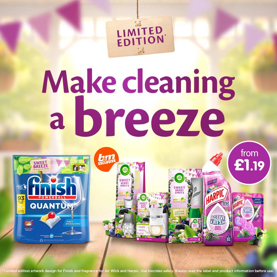 Reckitt Berry Spritz at B&M. Home Banner.