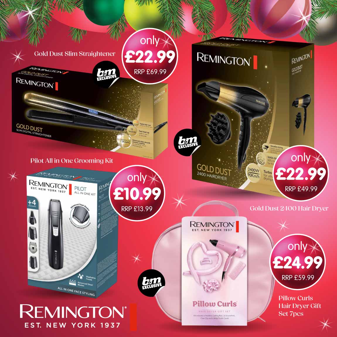 Remington Gifts at B&M. Main banner.
